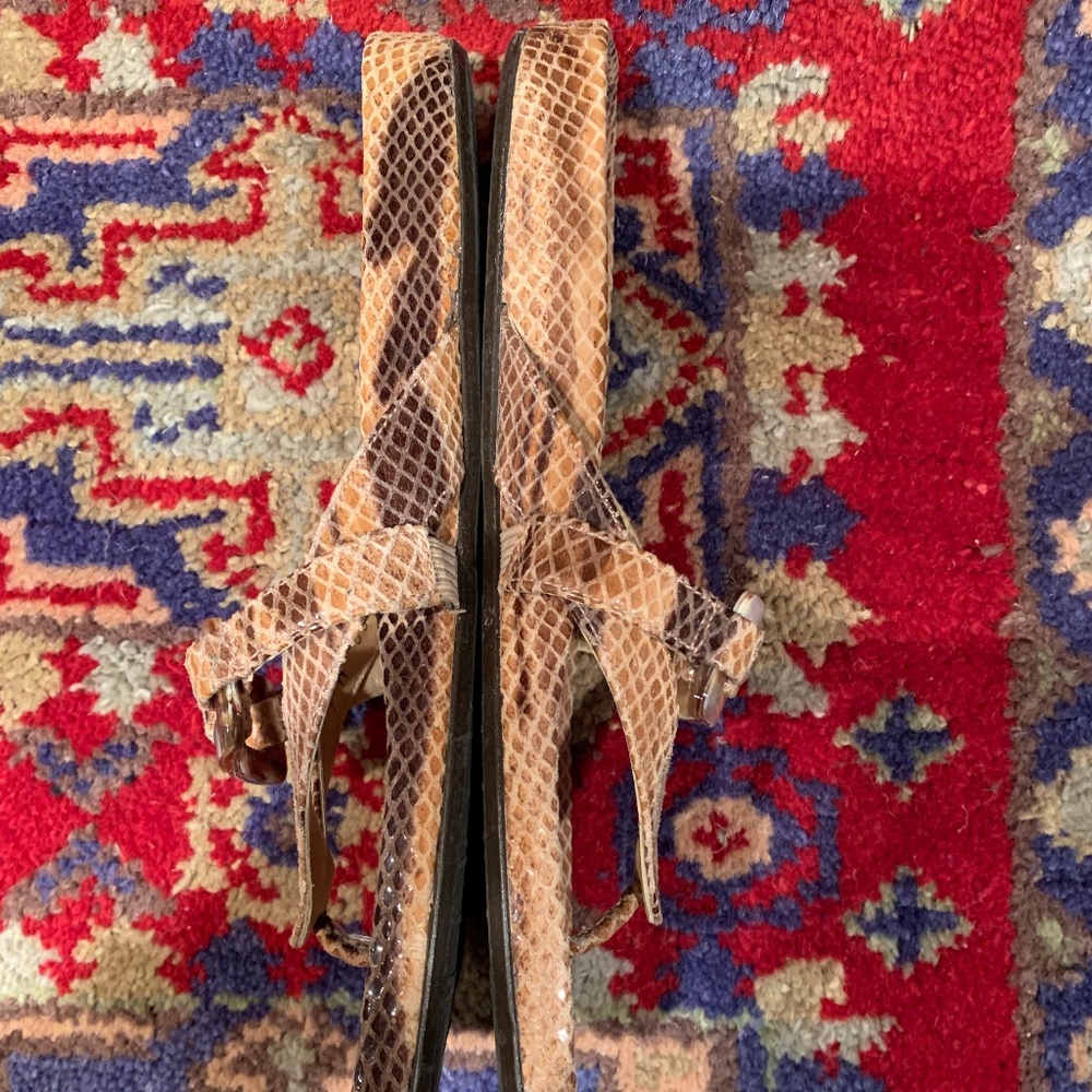 Stuart Weitzman , Python Print, Thong Sandal W/ T… - image 4